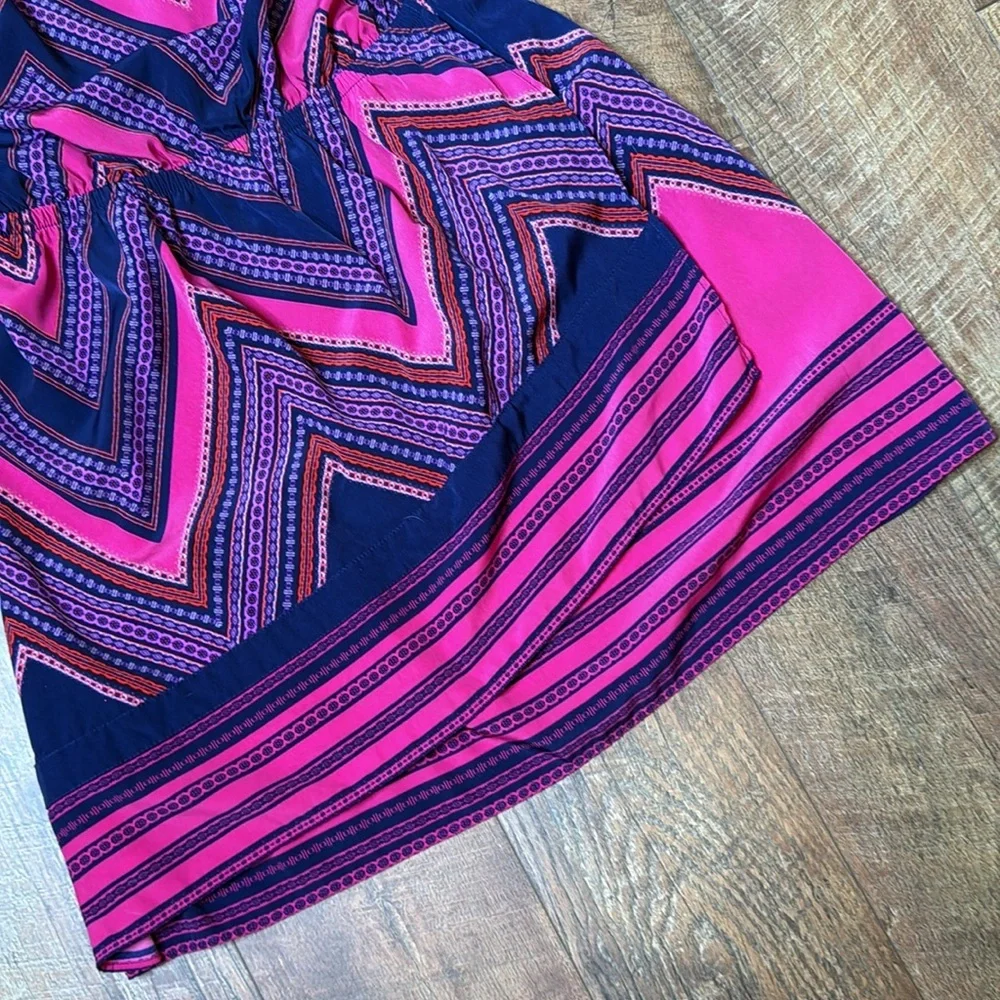 Express chevron strapless/spaghetti strap mini dress pink purple y2k - Picture 2 of 10